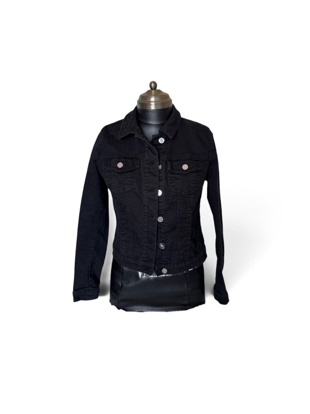 bebe Black Denim Jean Jacket